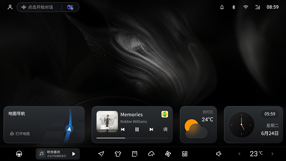 车载桌面展示效果