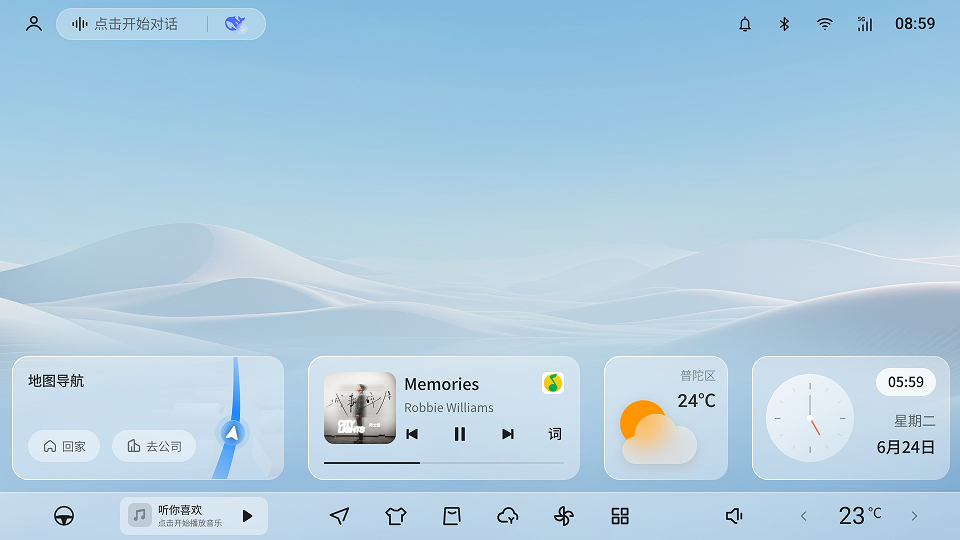 车载桌面展示效果